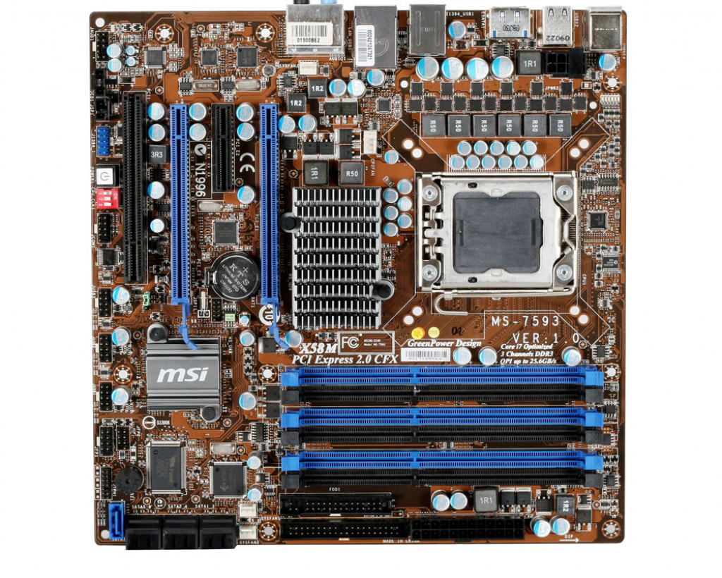FOR MSI X58M Motherboard Supports L5520 X5650 i7920 i7950 LGA1366