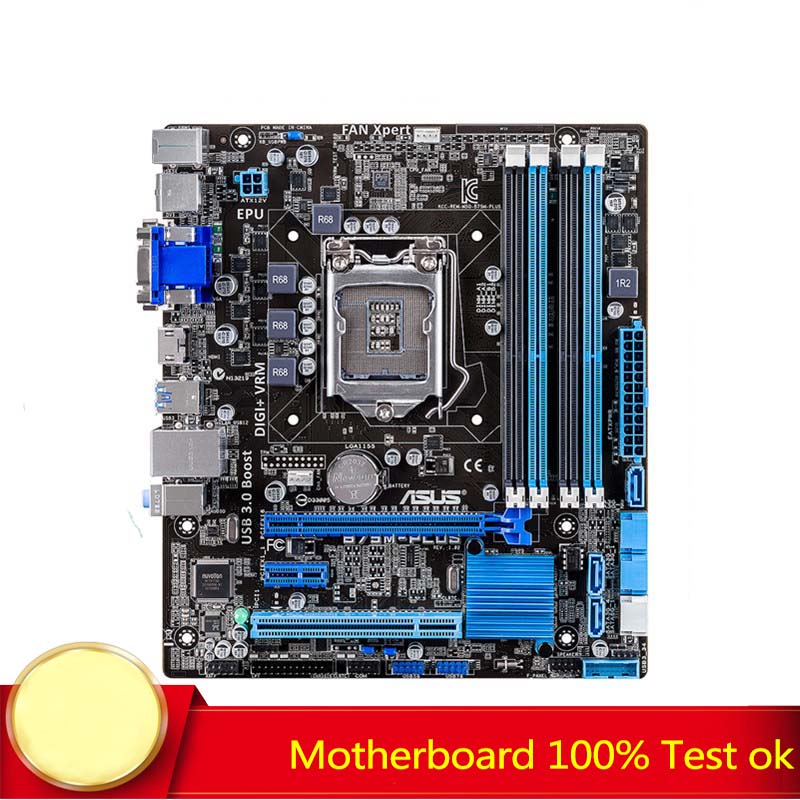 FOR ASUS B75M-PLUS Motherboard Intel B75 LGA 1155 DDR3 USB3.0 MicroATX