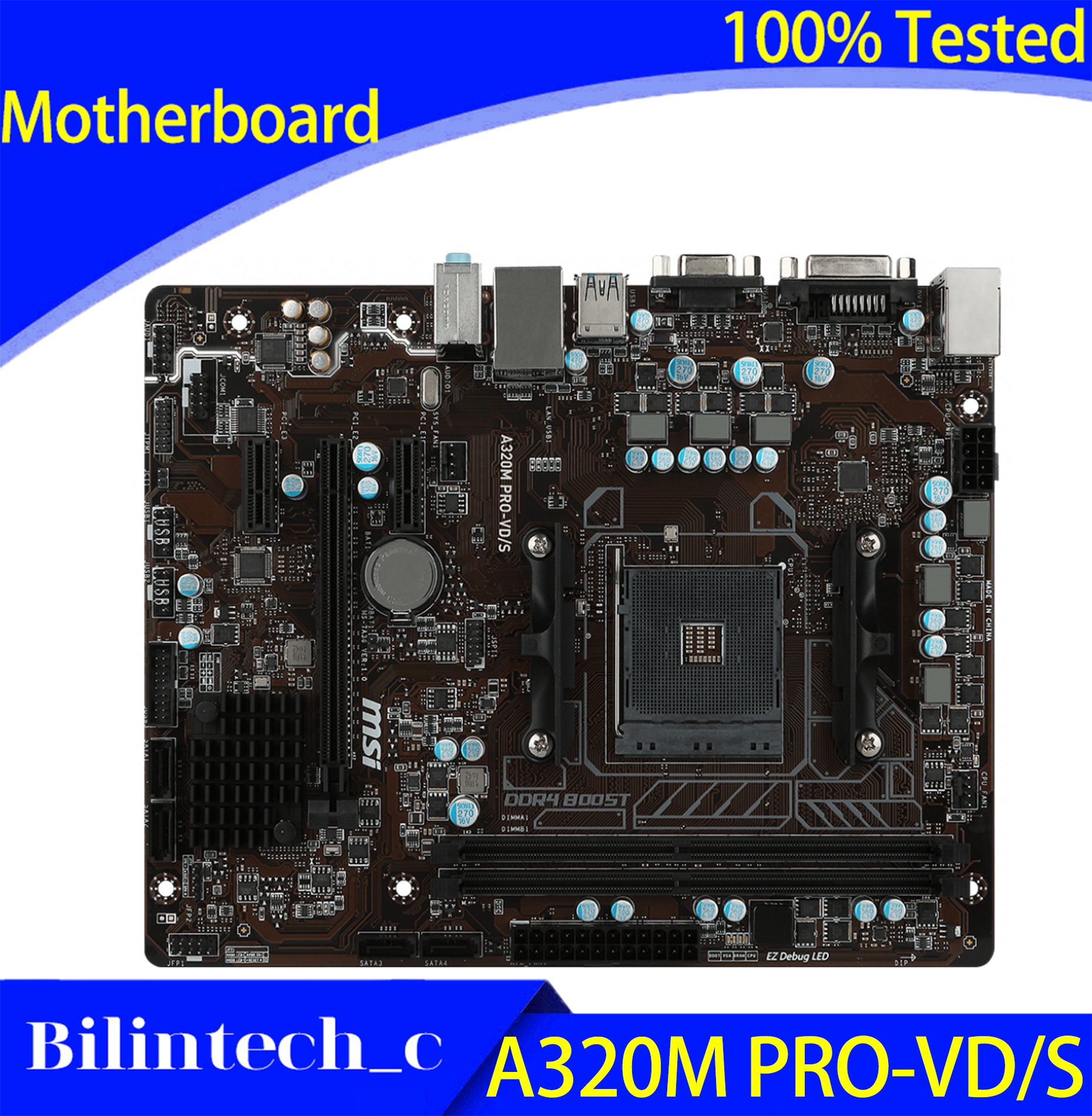 FOR MSI A320M PRO VD S Motherboard Supports AM4 R3 2200G 2400G