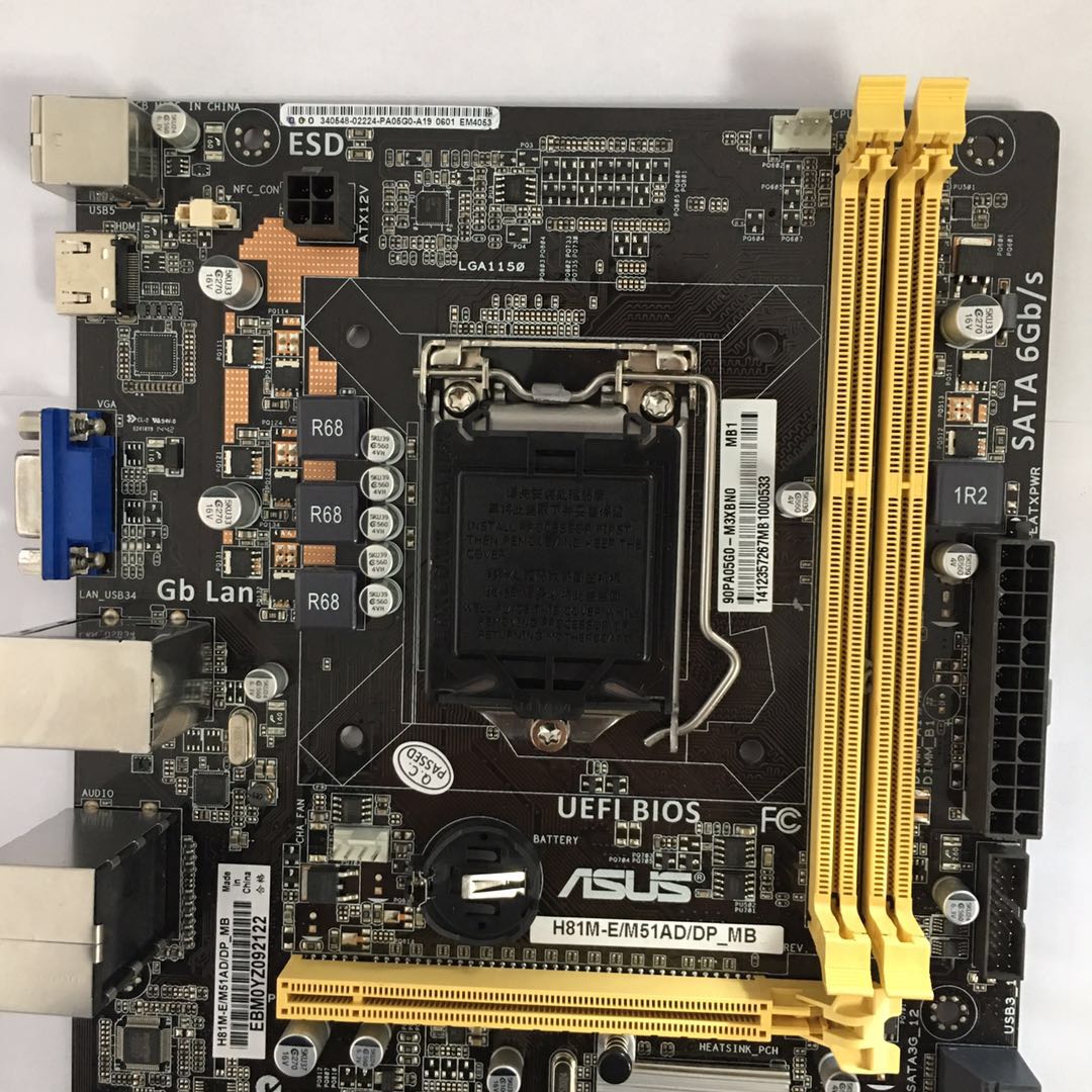 FOR Asus M51AD Intel Desktop Motherboard s115X H81M-E/M51AD/DP_MB