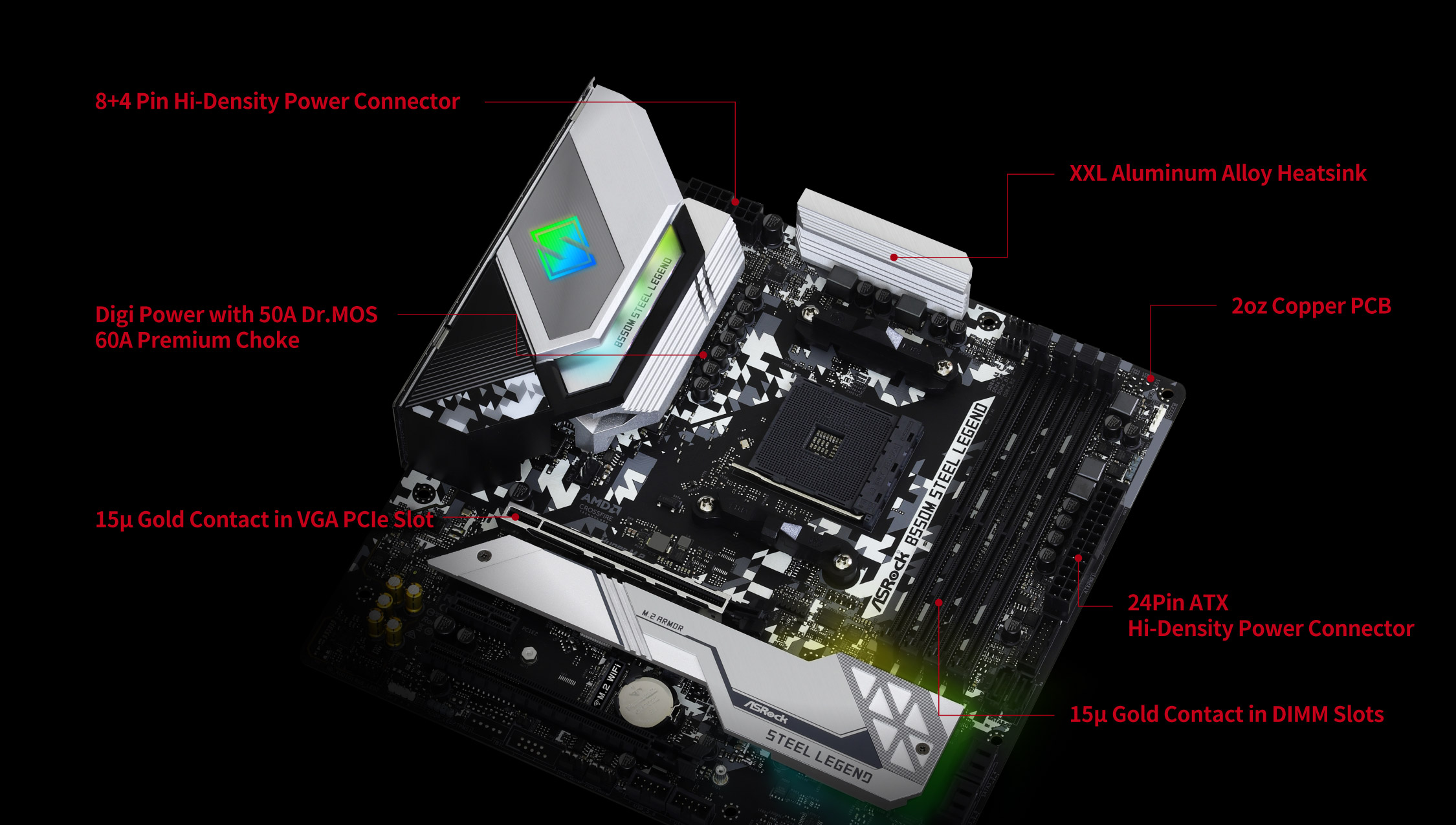 FOR ASRock B550M Steel Legend Motherboard Supports AMD 3600