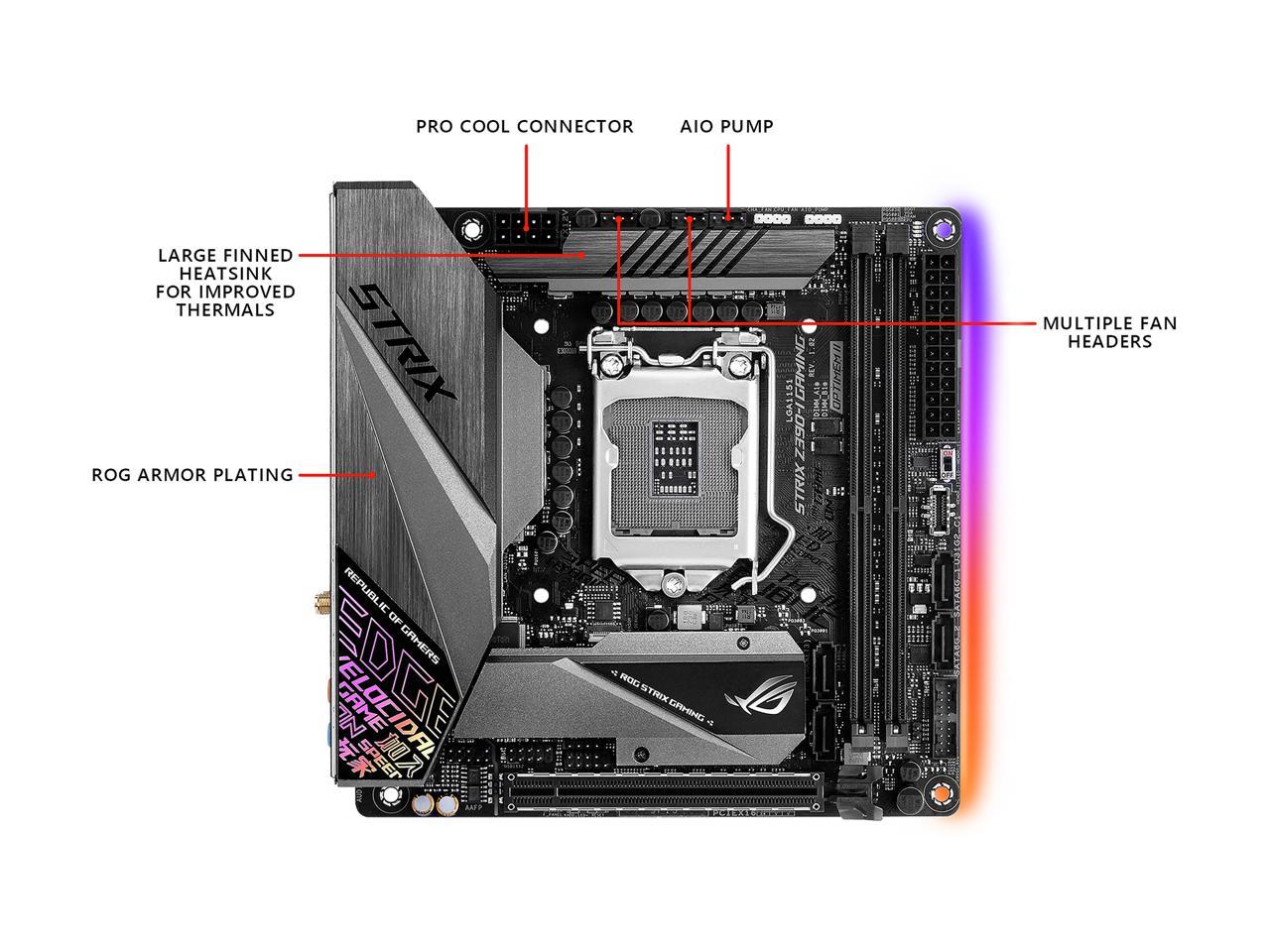 FOR ASUS ROG Strix Z390-I Gaming Motherboard Support 8600 8700k