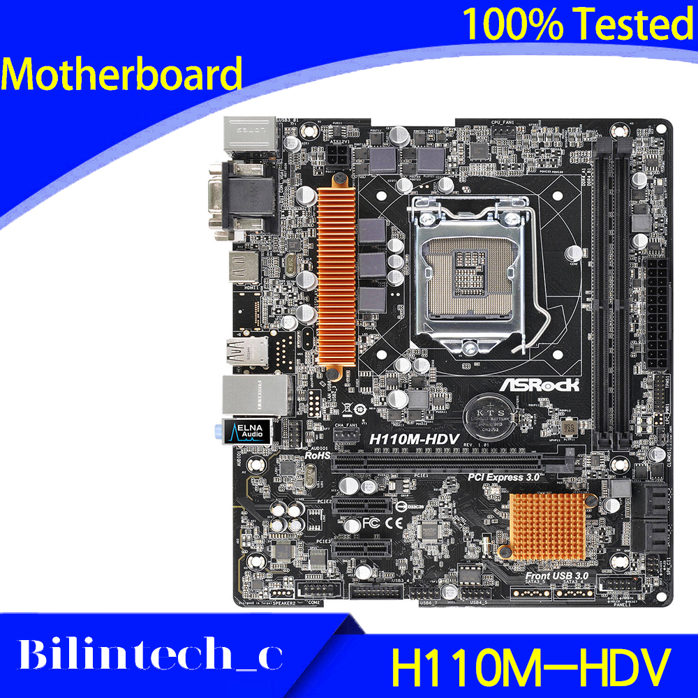 FOR ASRock H110MHDV h81 Motherboard Supports 6 7th Generation CPU DDR4