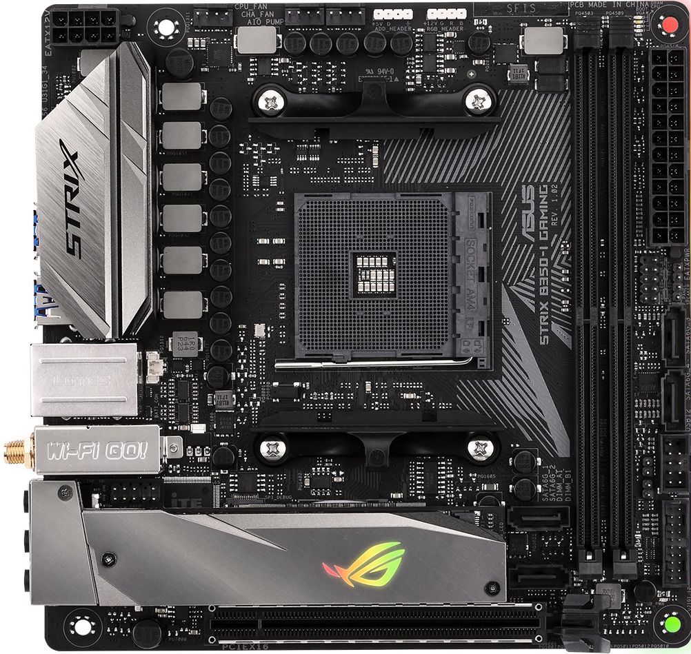 マザーボード asus B350-I Ryzen 5 1600 NH-L9a-AM4 FOR ASUS ROG Strix B350-I Gaming 17*17 Motherboard Support ITX AM4