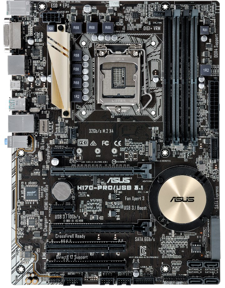 PCパーツ Intel Core I7-7700 &amp; ASUS H170-PRO ASUS H170 PRO GAMING Motherboard Support i7-7700 6700K i5
