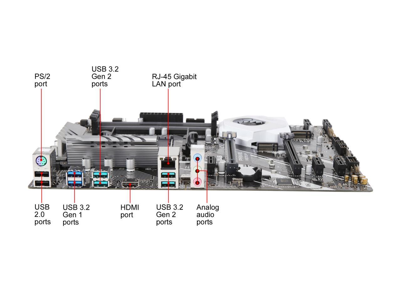 FOR ASUS Prime X570-P Motherboard Supports DDR4 AM4 AMD 64GB PCI-E
