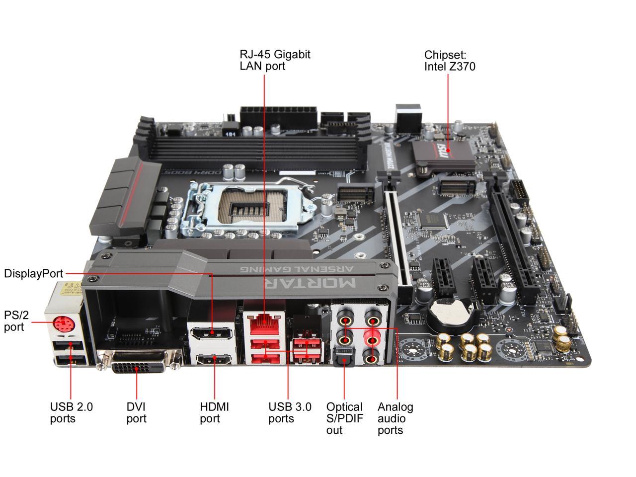 FOR MSI Z370M MORTAR Motherboard Supports 8/9th Generation 8700
