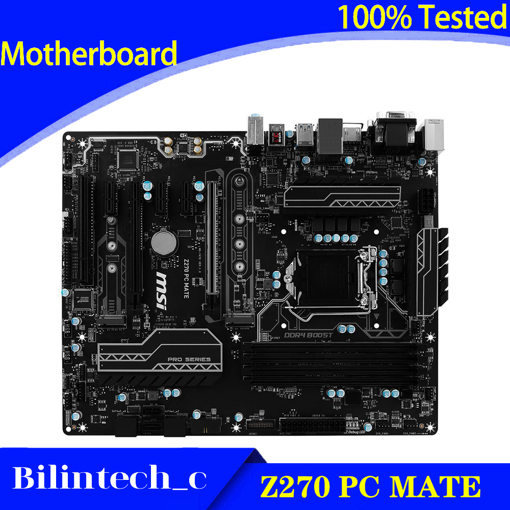 FOR MSI Z270 PC MATE Motherboard Supports 6/7th Generation DDR4
