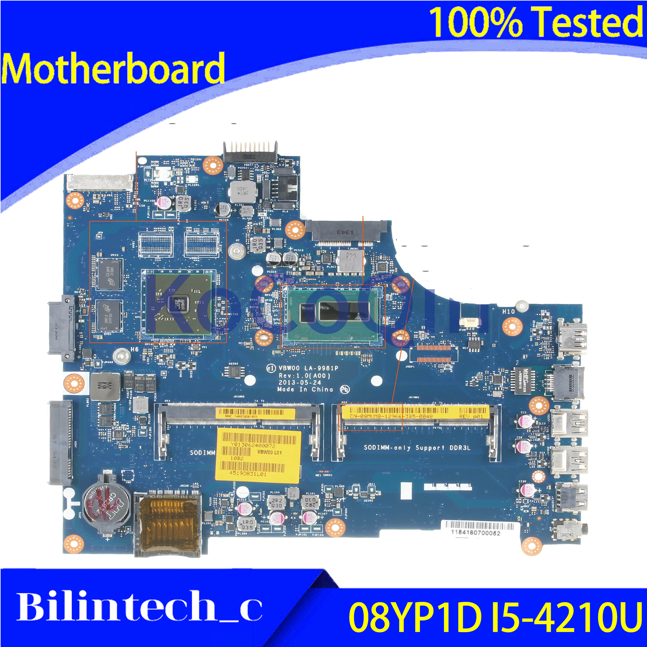 FOR DELL Inspiron 15R 3537 5537 Motherboard Supports I3-4010U LA