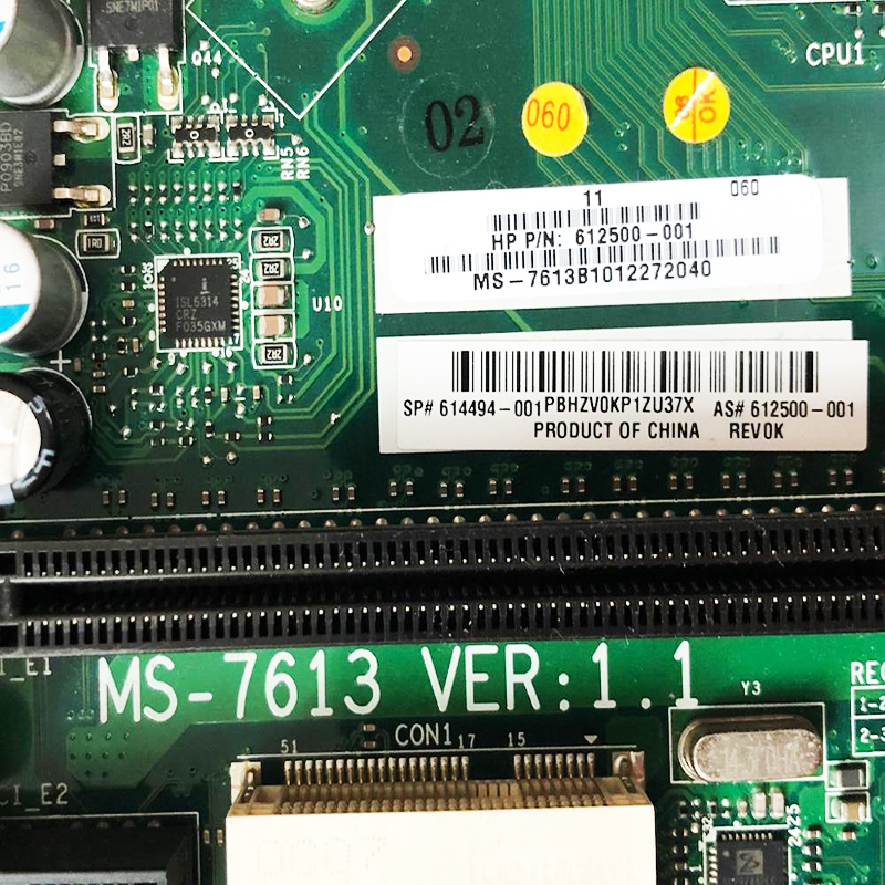 Carte Mère HP 614494-001 / 612500-001 – MS-7613 VER 1.1, Pro 3130 (occasion)