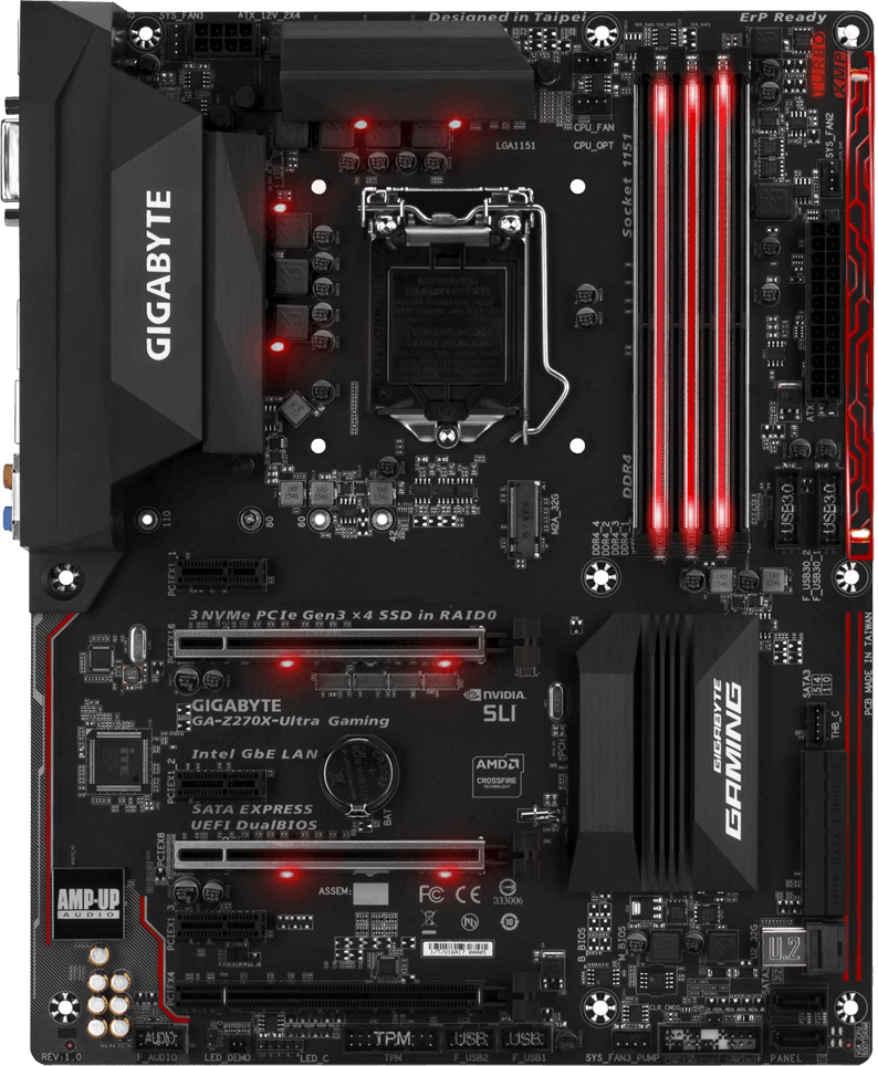 For Gigabyte GA-Z270X-Ultra Gaming Motherboard LGA1151 DDR4
