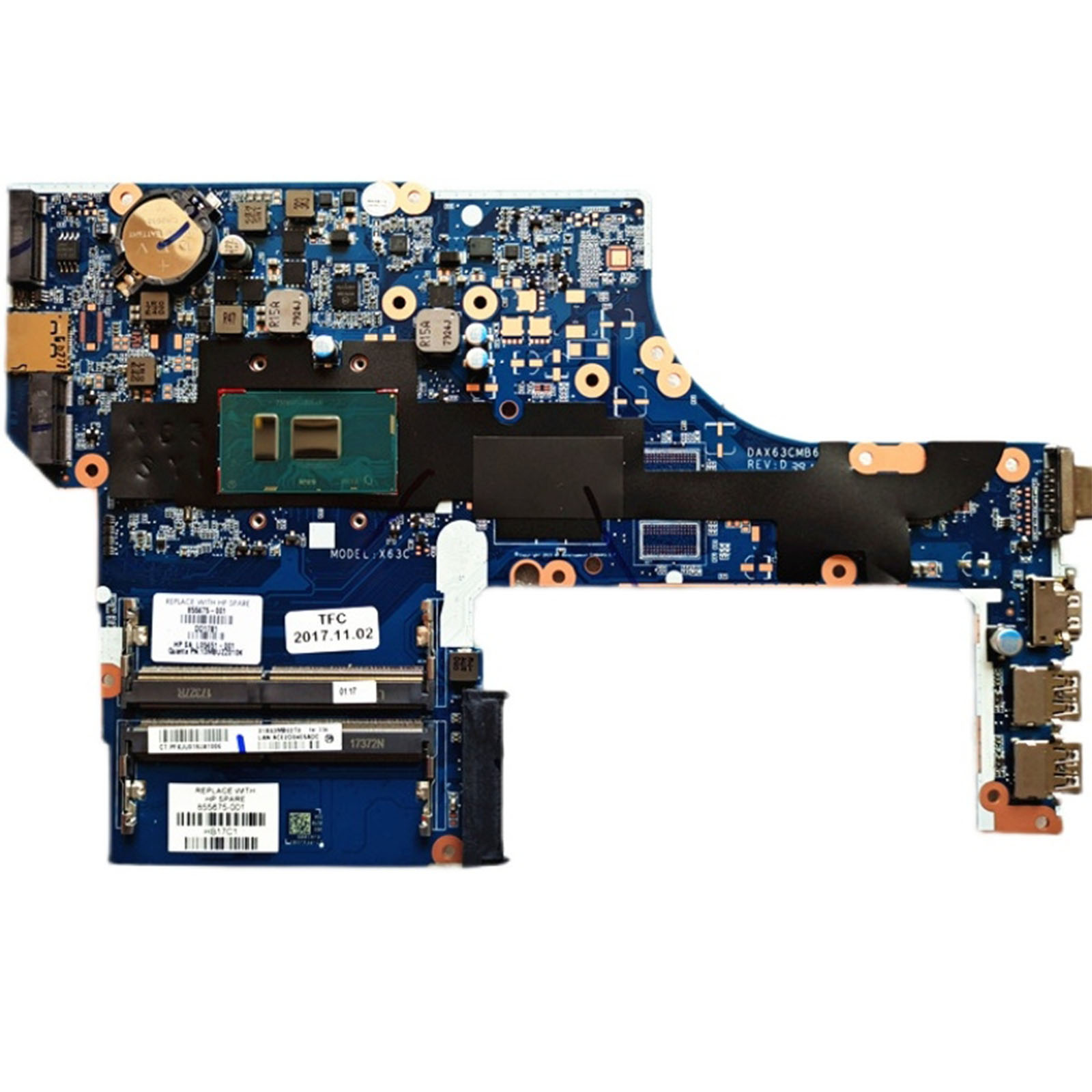 For HP ProBook 450 G3 i7-6500U Motherboard DAX63CMB6D1 855675-001