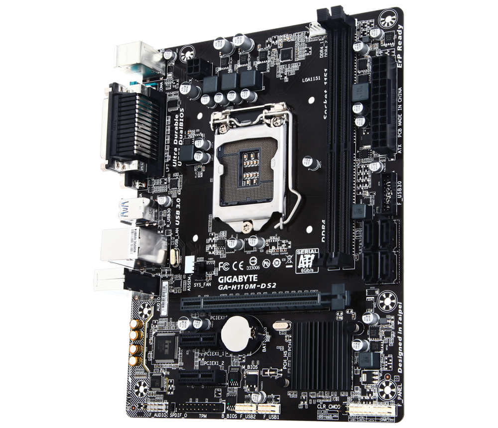 FOR GIGABYTE GA-H110M-DS2 H110 LGA1151 32GB DDR4 Motherbroad Test