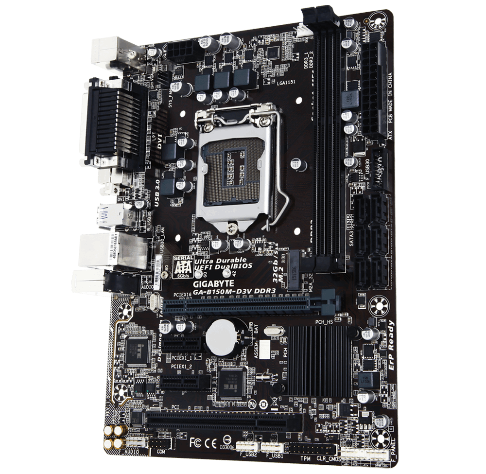 FOR GIGABYTE GA-B150M-D3V DDR3 B150 LGA1151 VGA+DVI Motherbroad