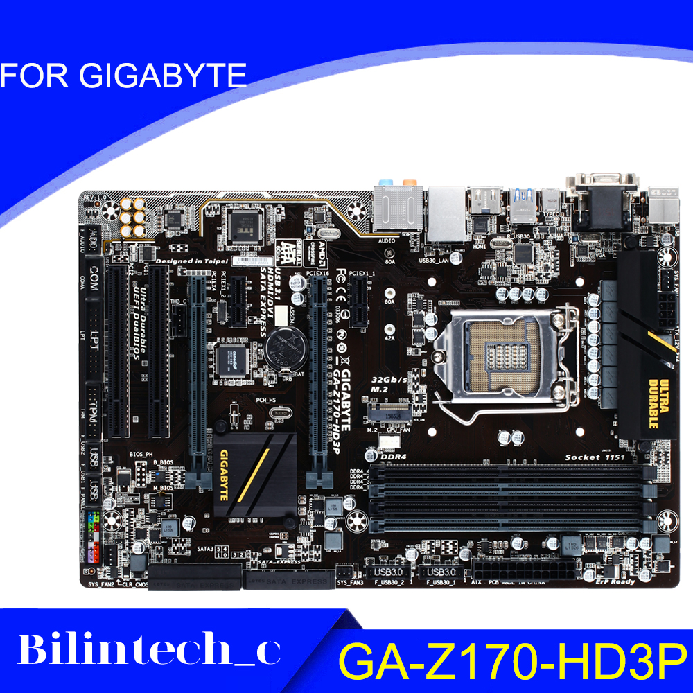 FOR GIGABYTE GA-Z170-HD3P Z170 64GB LGA1151 DDR4 Motherbroad Test