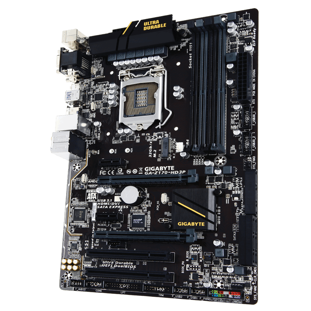 FOR GIGABYTE GA-Z170-HD3P Z170 64GB LGA1151 DDR4 Motherbroad Test