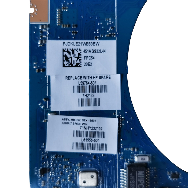 L59764-601 FOR HP TPN-C143 I7-9750H GTX1660Ti 6G LA-H482P