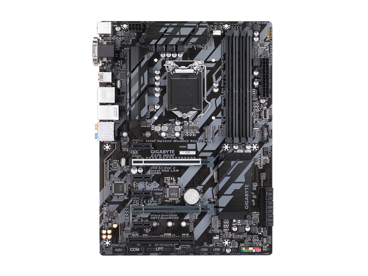 For Gigabyte Z370 HD3P LGA1151 DDR4 Motherboard VGA+DVI+HDMI