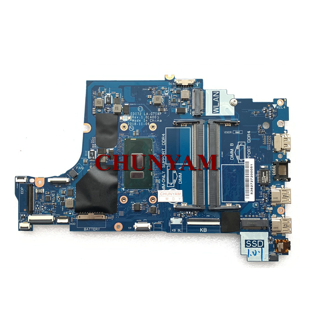 FOR DELL Vostro 3481 3581 3584 3781 Motherboard EDI72 LA-G714P