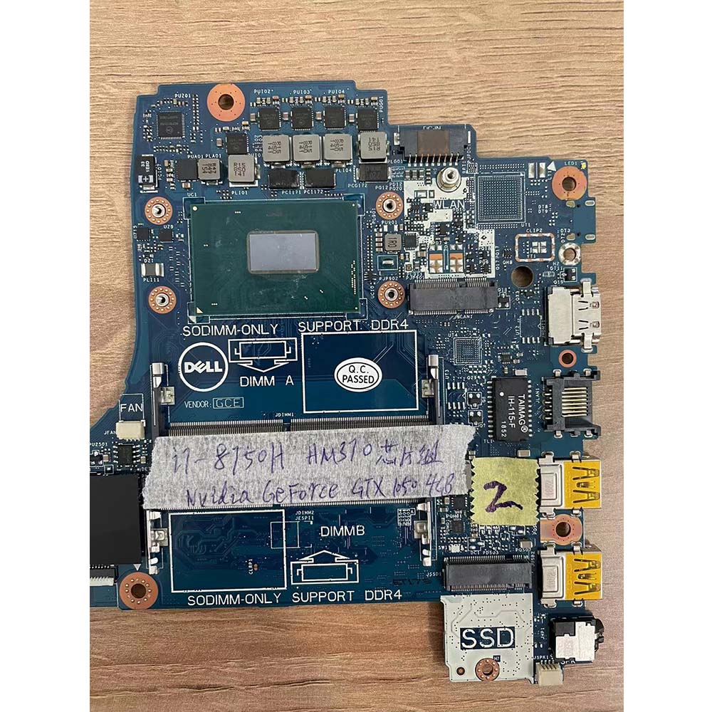 For Dell G3 3579 i7-8750H GTX1050 4G Motherboard LA-F611P 0MTN2C