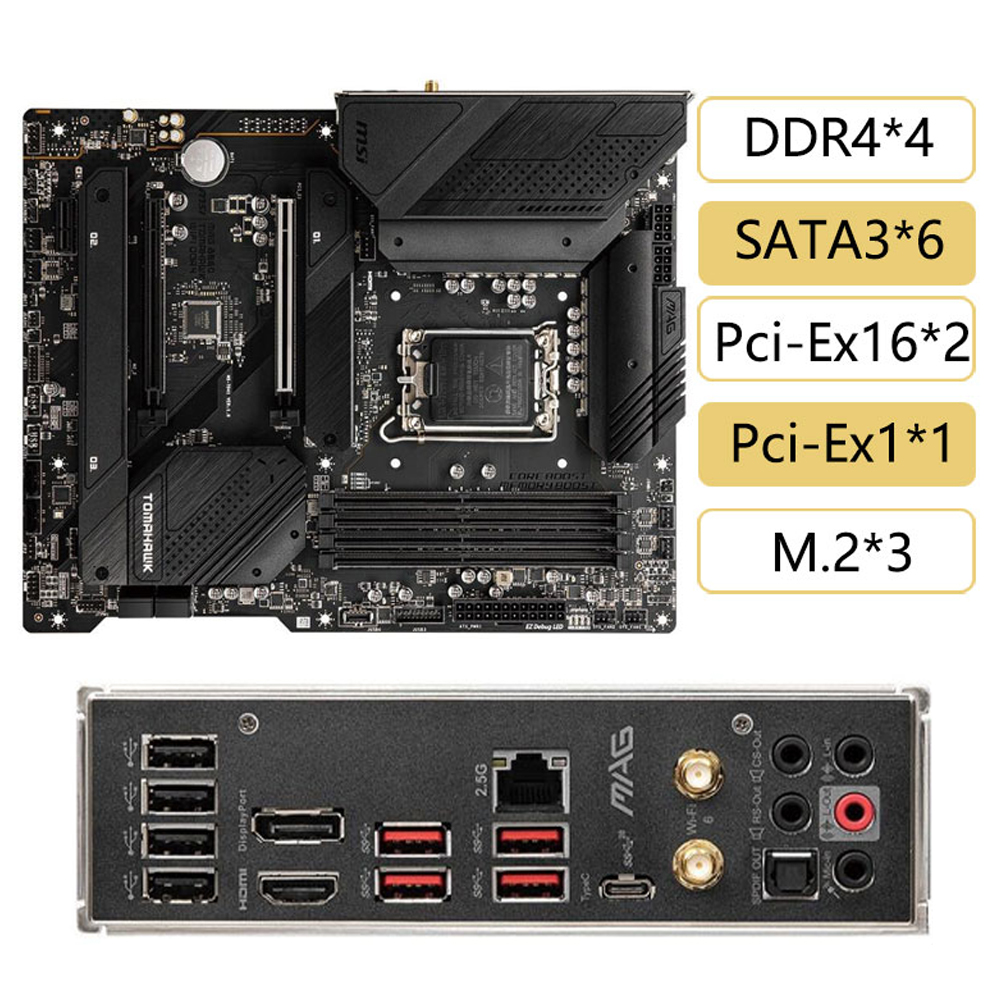 For MSI MAG B660 TOMAHAWK WIFI DDR4 Motherboard LGA 1700 DP+ATX | eBay