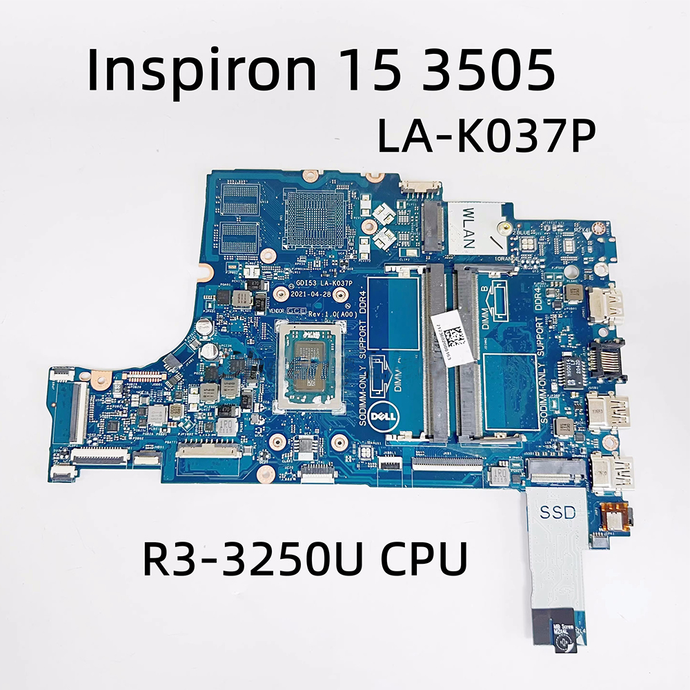 For dell Inspiron 15 3505 R3 3250 3450 R7 3700 Motherboard LA
