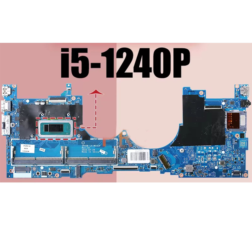 For HP ENVY X360 15-EW i5-1240P Laptop Motherboard LA-M141P N09660
