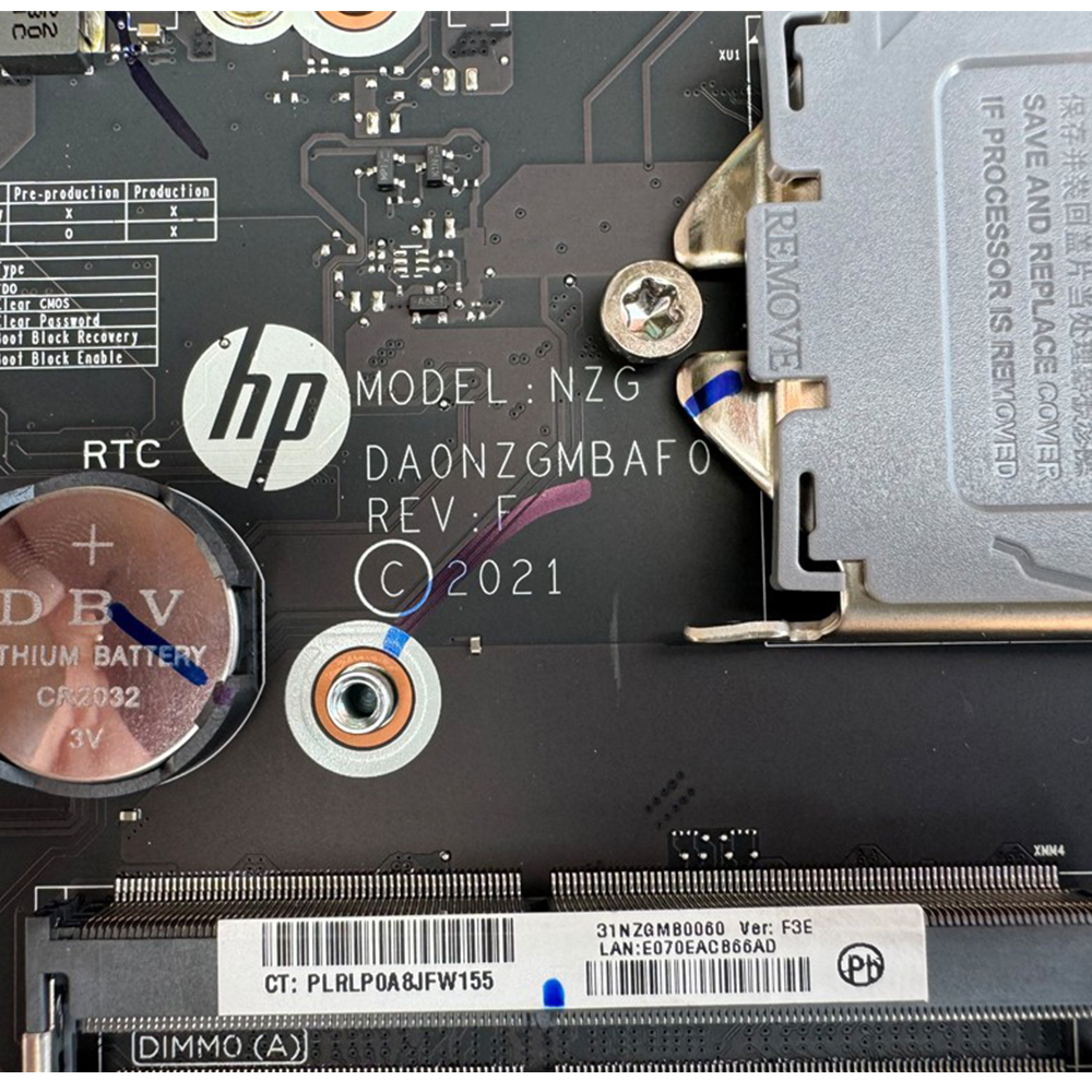 For HP Envy 34-C AIO Motherboard DA0NZGMBAF0 M52500-001 M52651-601