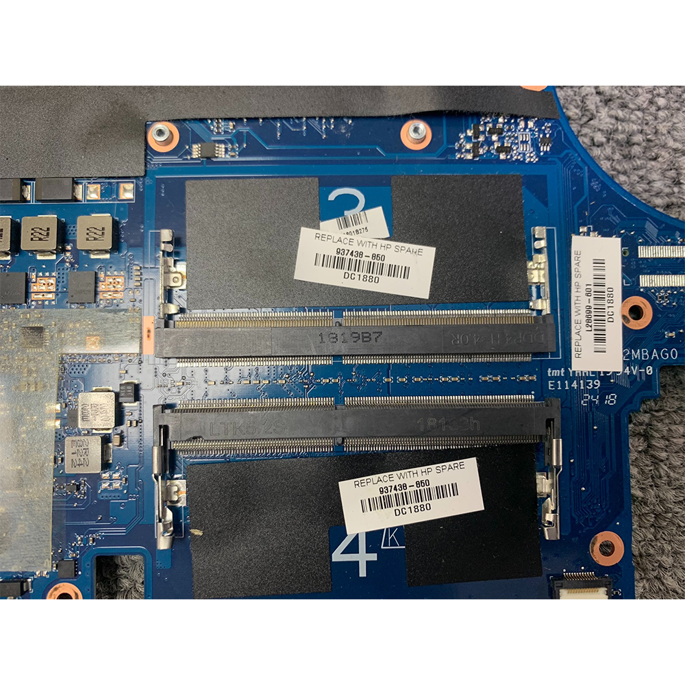 For HP ZBook 15 G5 i7-8750H P2000 4GB Laptop Motherboard