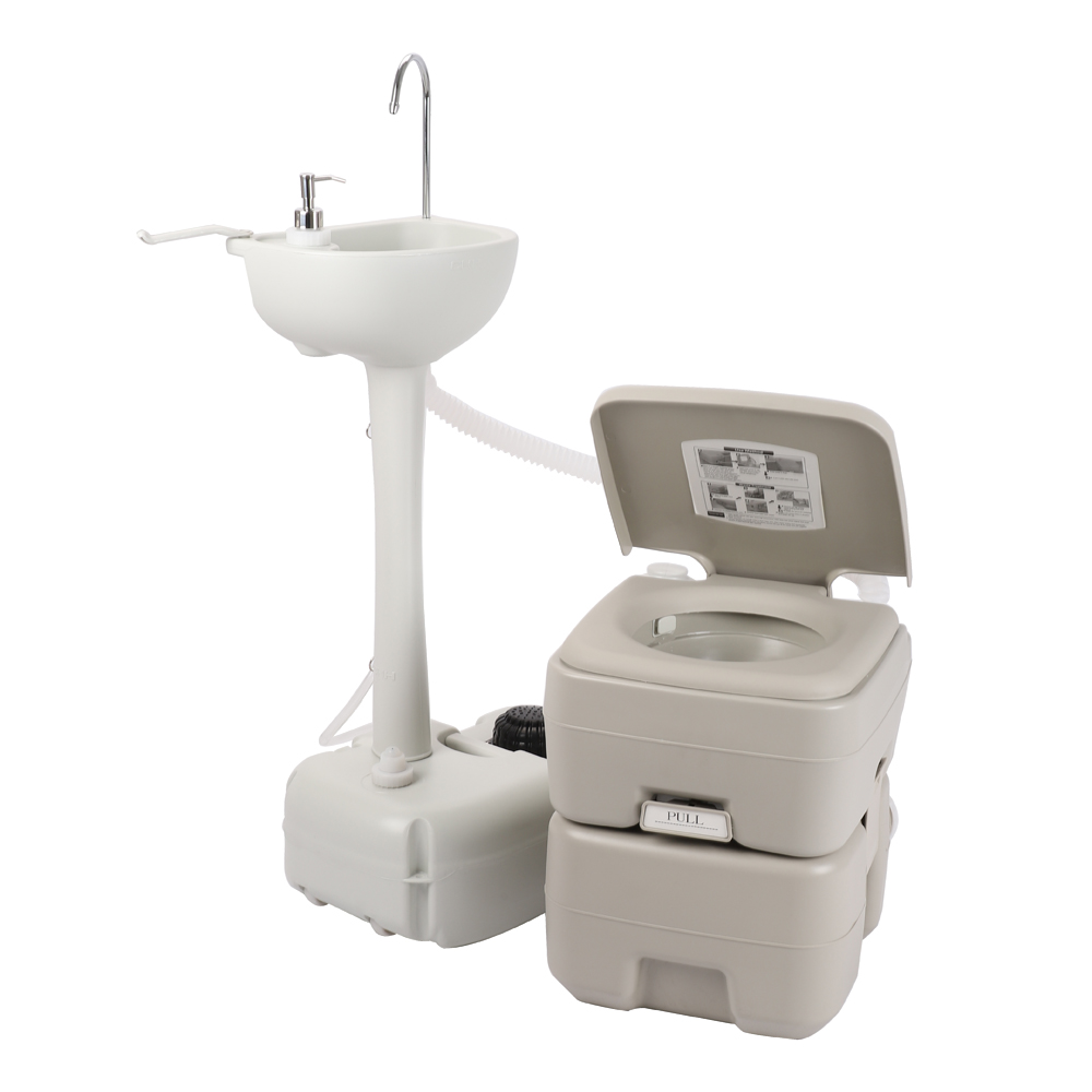 CHH-7701 1020T Portable Removable Outdoor Hand Sink with Portable Toilet. 