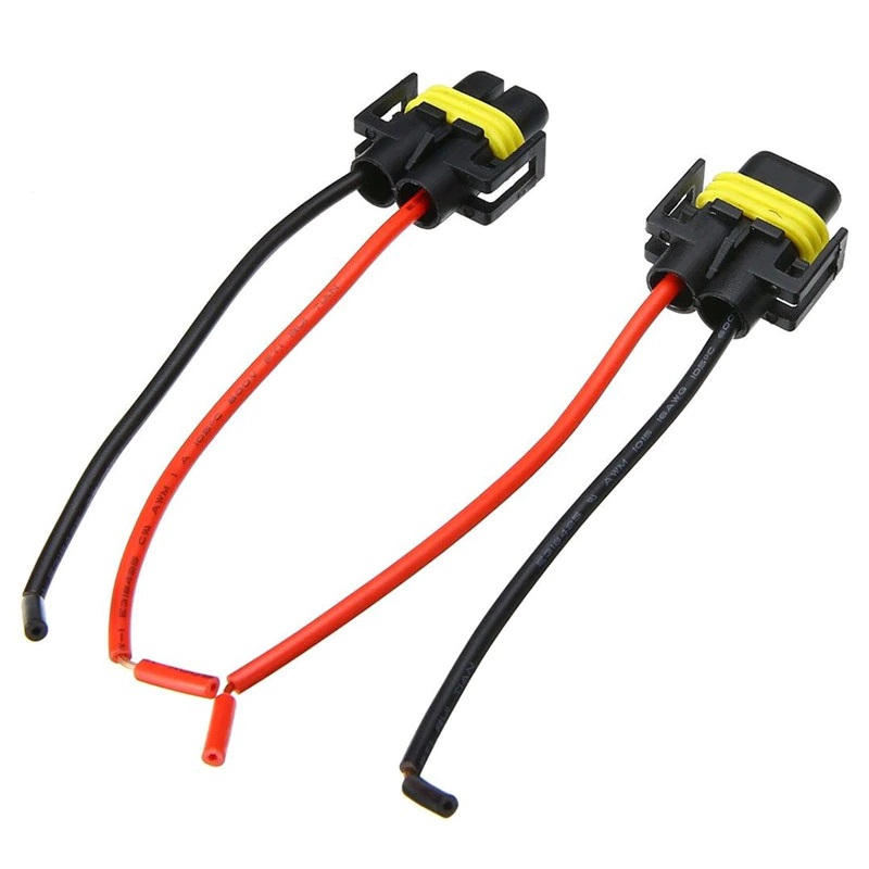 H11 H11B Socket Female Adapter Wiring Harness Pigtail Plug Headlight ...