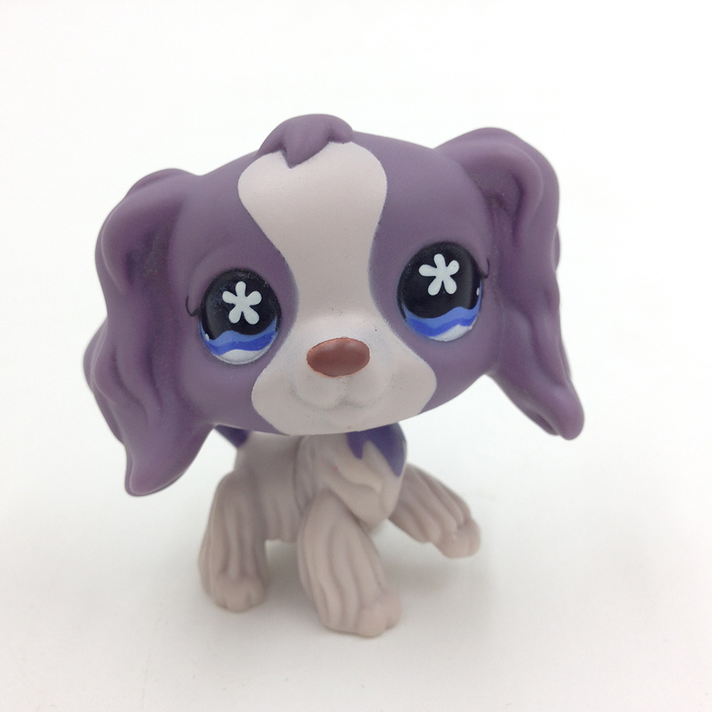 Littlest Pet Shop Purple Cocker Spaniel Dog Blue Eyes Puppy LPS Kids ...