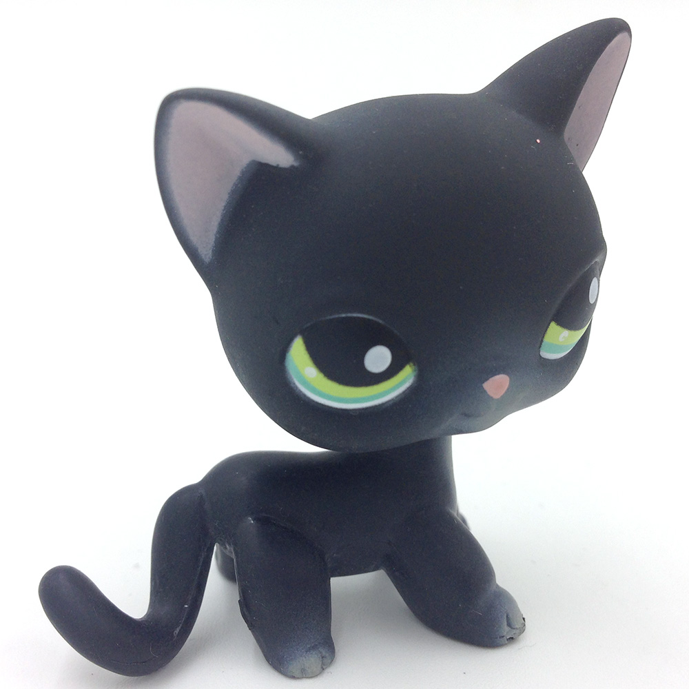 Littlest Pet Shop LPS994 Rare Black Short Hair Siamese Cat Kitty Toy Green Eyes 735935051352 eBay