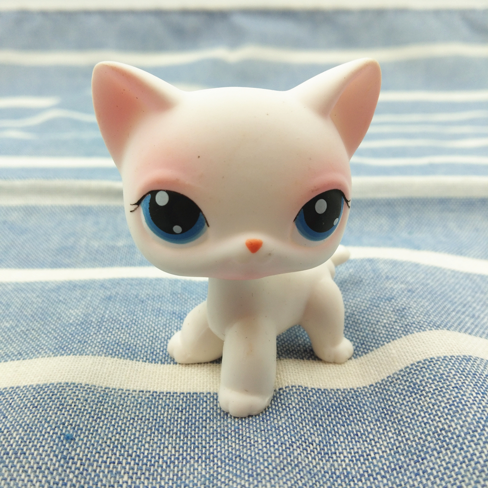 Littlest pet shop LPS  #64 Pink White Short Hair Cat lovely gift