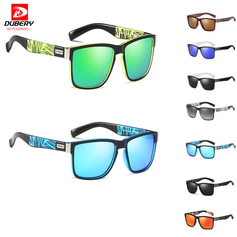 DUBERY Polarisiert Sonnenbrille Square Radfahren Sport Angeln Brille UV400 DE