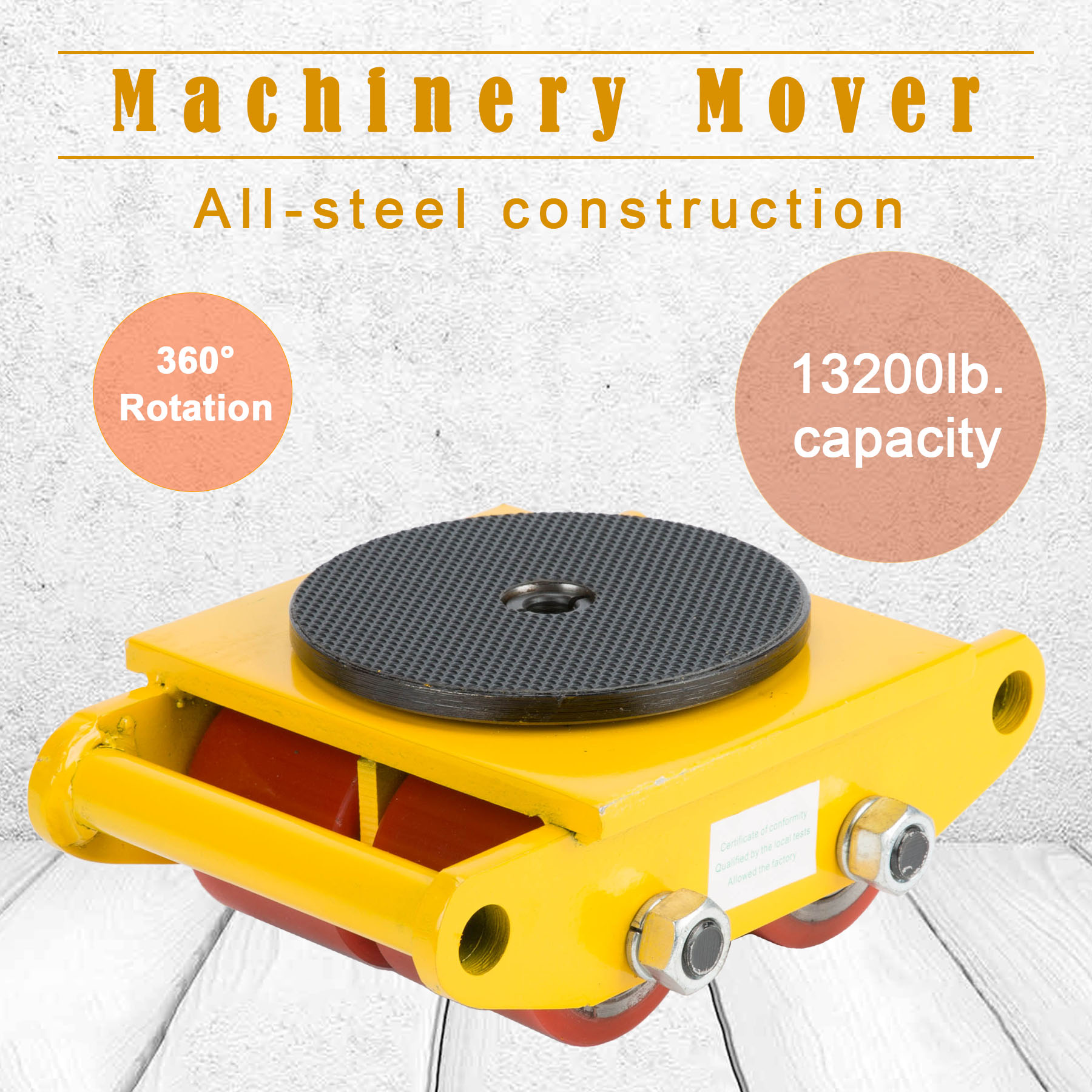 Machinery Mover Industrial Dolly Skate Cast Steel Roller 360° Rotation ...