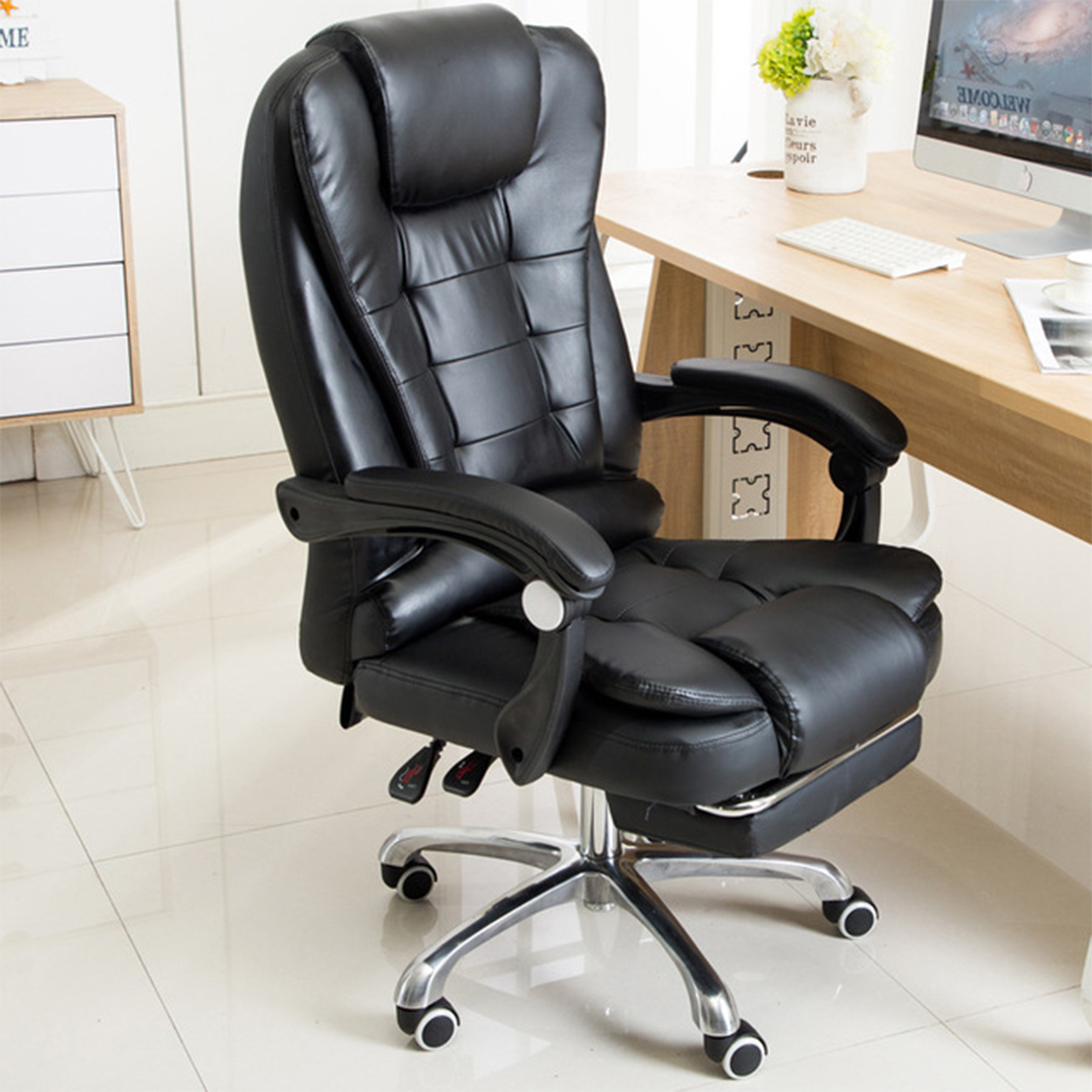 Massage Reclining Swivel Office Chair Desk Computer Gaming Chair w