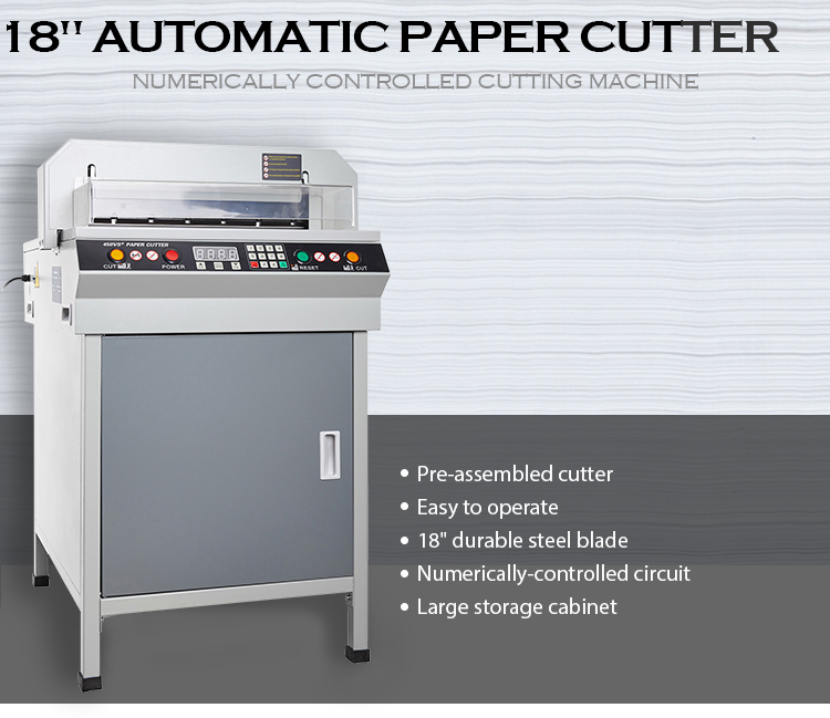 18" Electric Paper Cutter Automatic Paper Cutting Machine Infrared