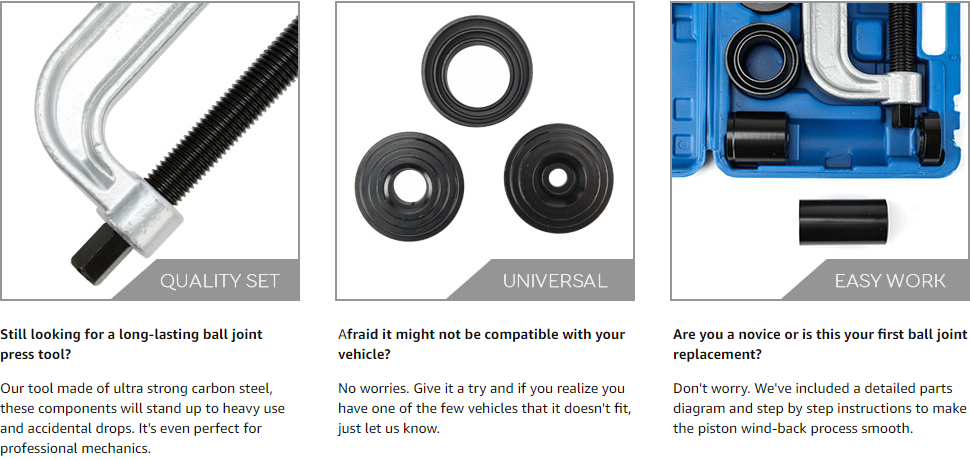 thumbnail image 2 of 4-in-1 Ball Joint Service Tool Set With 4WD Adapters – Heavy Duty For Dodge Trucks 2 of 5