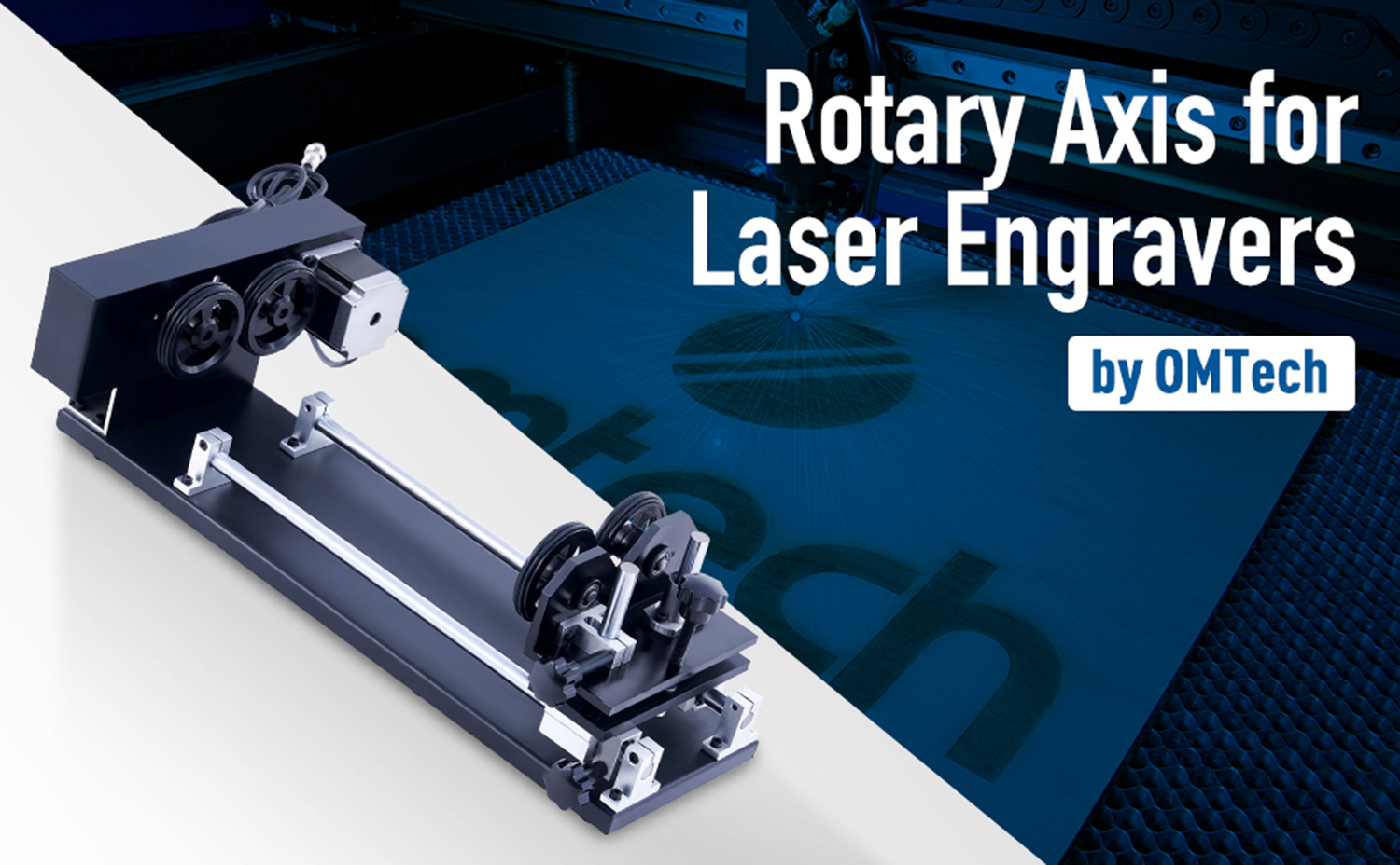 OMTech CO2 Laser Rotary Engraver Attachment Works with Chinese Laser  Engravers