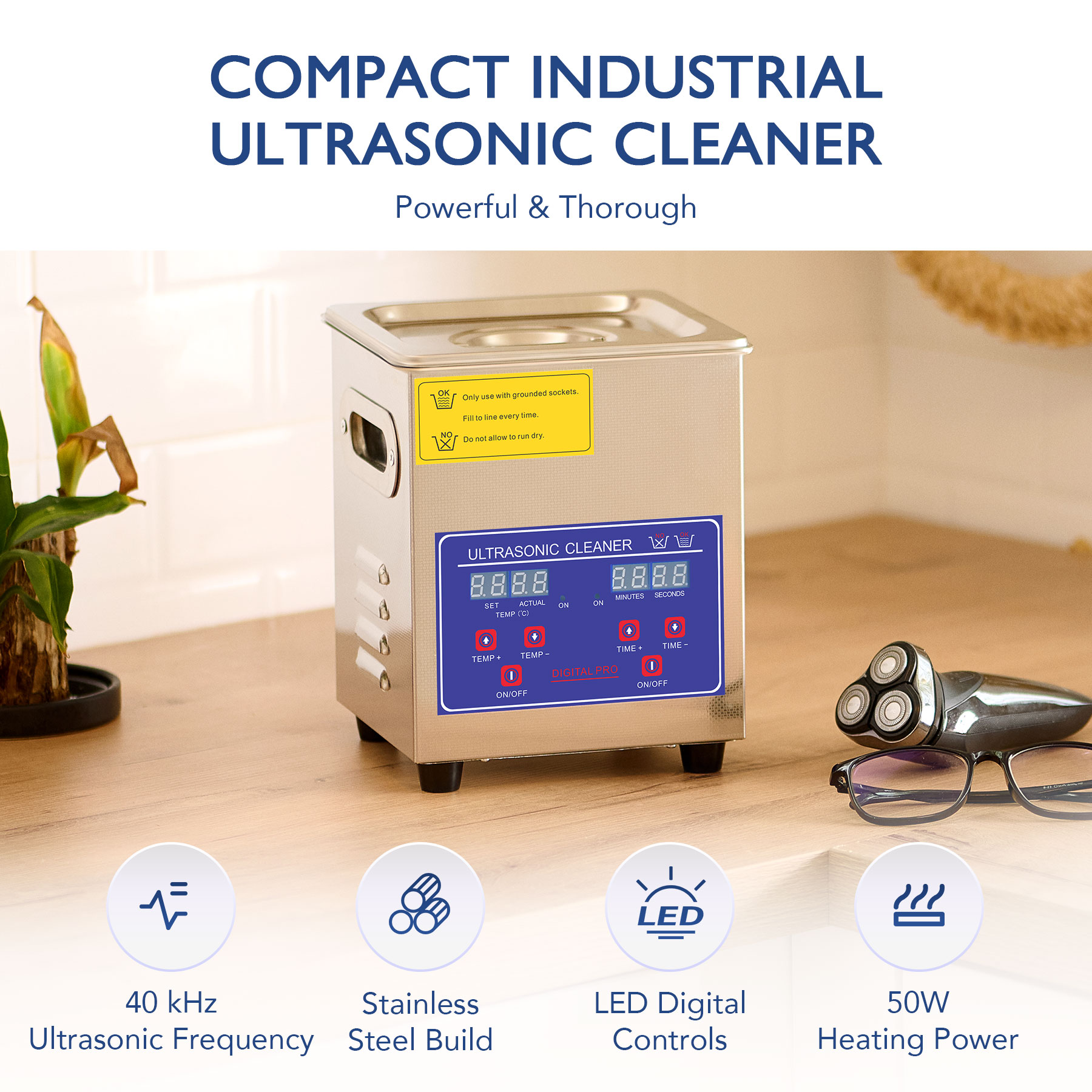 Ultrasonic Cleaning: Professional Ultrasonic Machine with Heater, Time —  Creworks Equipment