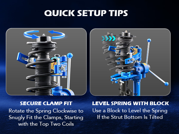 Orion Motor Tech 20" Hand-Operated Strut Spring Compressor | 2200 Lb Capacity Coil Spring Press