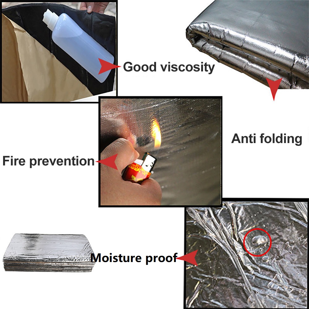 Car Insulation Sound Deadening Heat Shield Thermal Noise Proof Mat 80 X 39 Ebay
