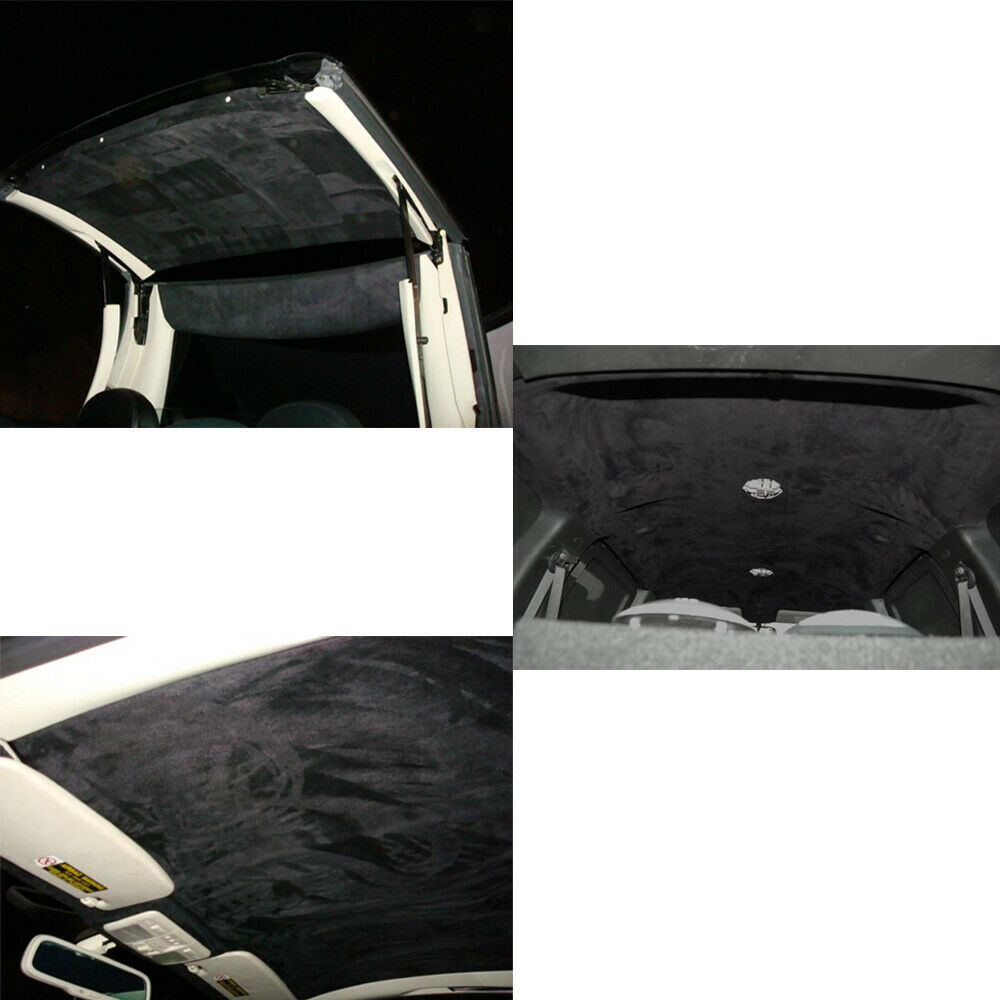 Unique Bargains Car Interior Foam Backed Aging Broken Faded DIY Repair Suede Headliner Fabric 1 PC Blue 70 x 60