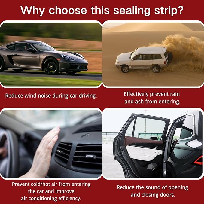 Snow Universal Car Rubber Seal Strip D-Shape Door Seal Weather