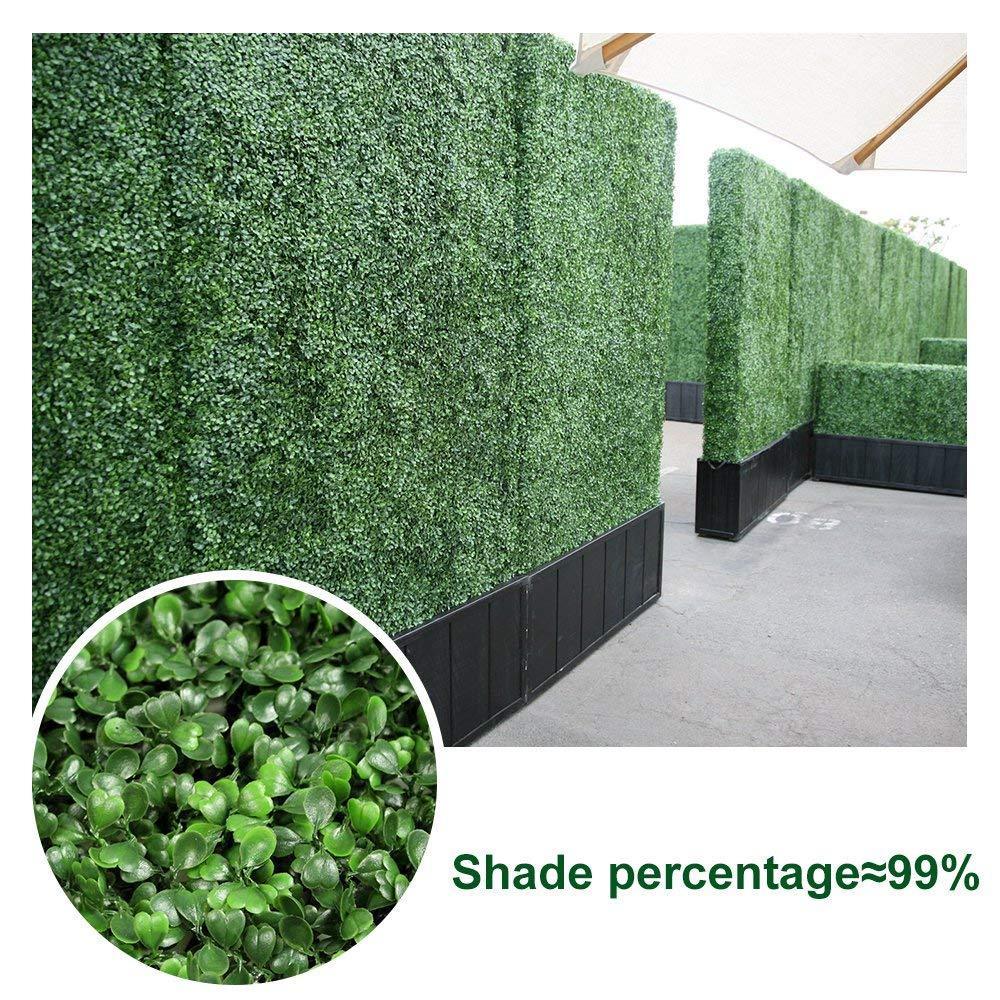 Privacy Screen Artificial Grass Green Wall Boxwood Hedge Topiary Fence ...