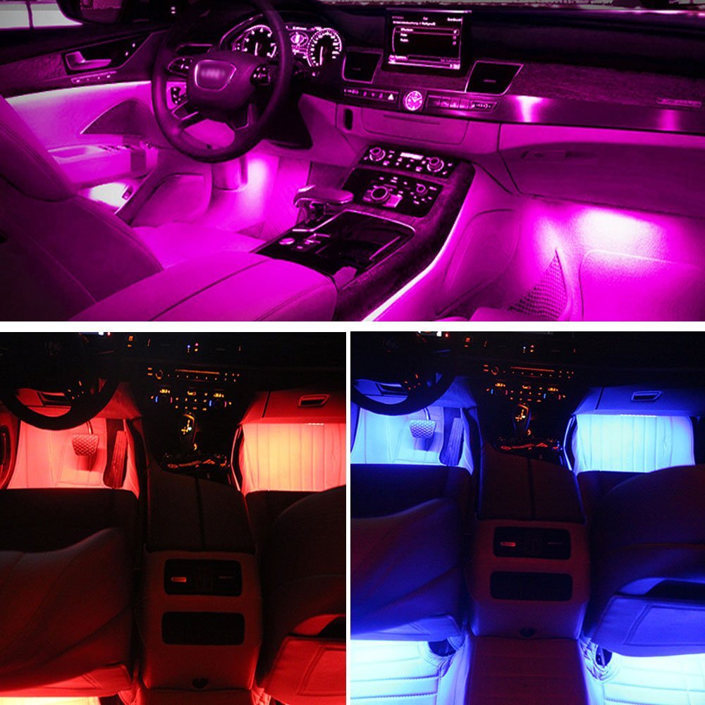 Details About Us 36 Led Rgb 16 Color Interior Car Under Dash Foot Floor Seats Accent Lighting