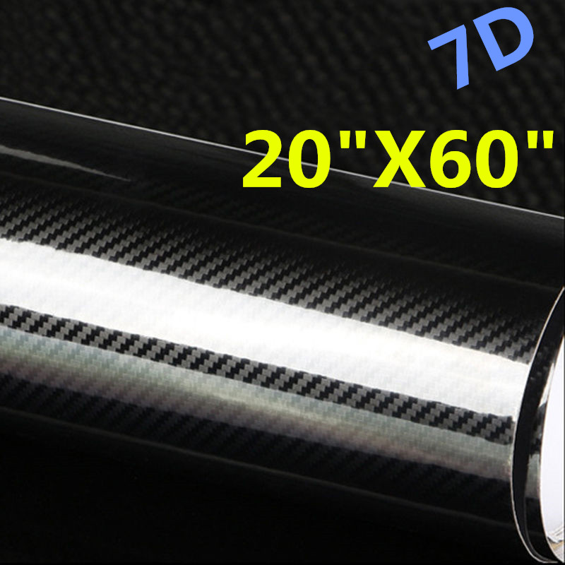 Details About 7d Car Glossy Carbon Fiber Vinyl Film Car Interior Wrap Stickers Accessories