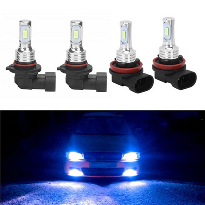 For GMC Sierra 1500 07-13 9005 H11 ice blue LED Headlight High Low Beam Bulbs