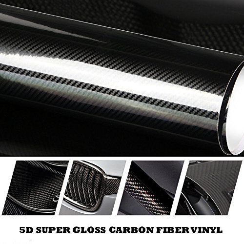 Car Accessories 7D Glossy Carbon Fiber Vinyl Film Car Interior Wrap  Stickers